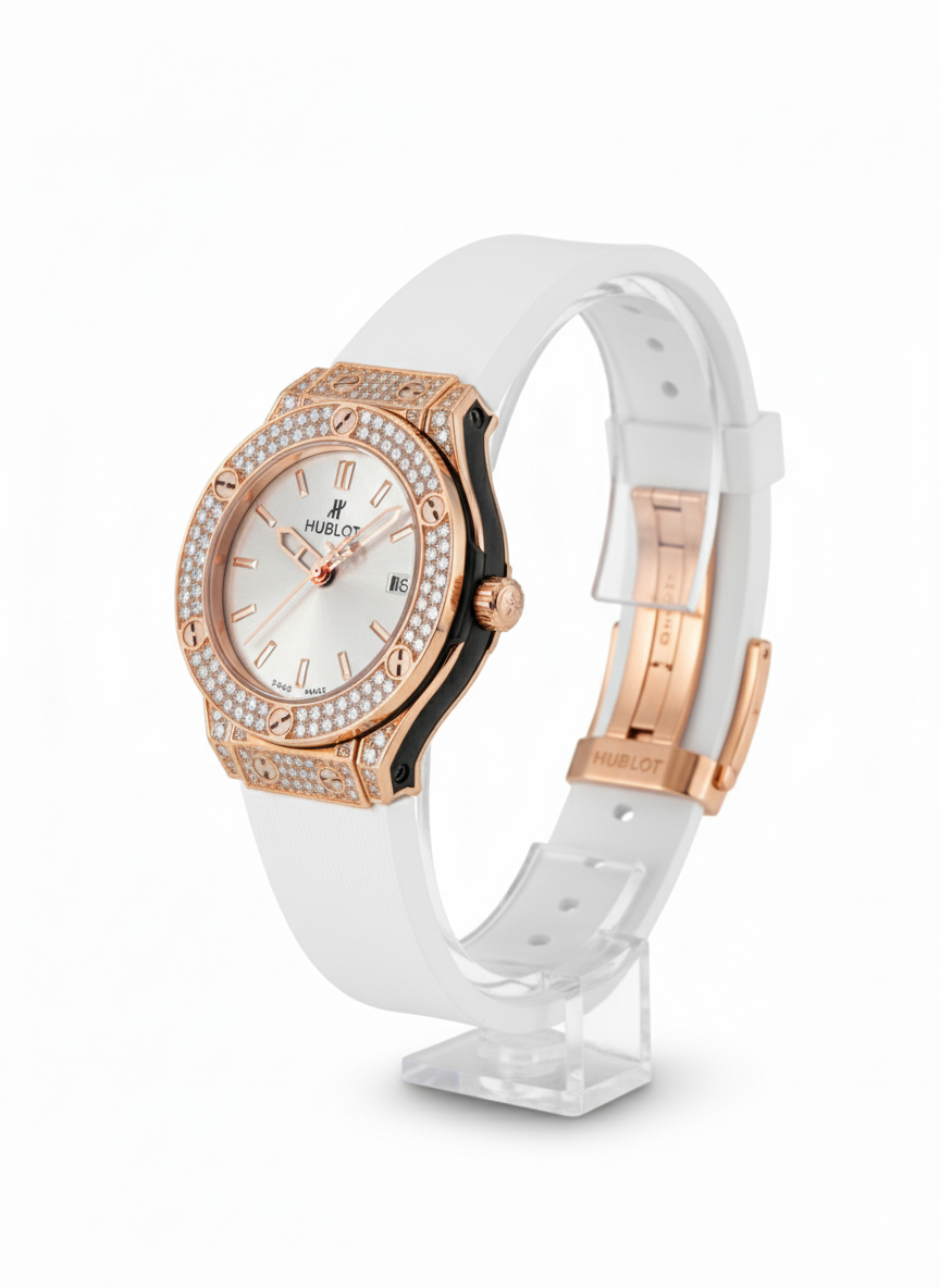 Hublot Classic White Fusion King Gold Diamonds Pave - Mirror