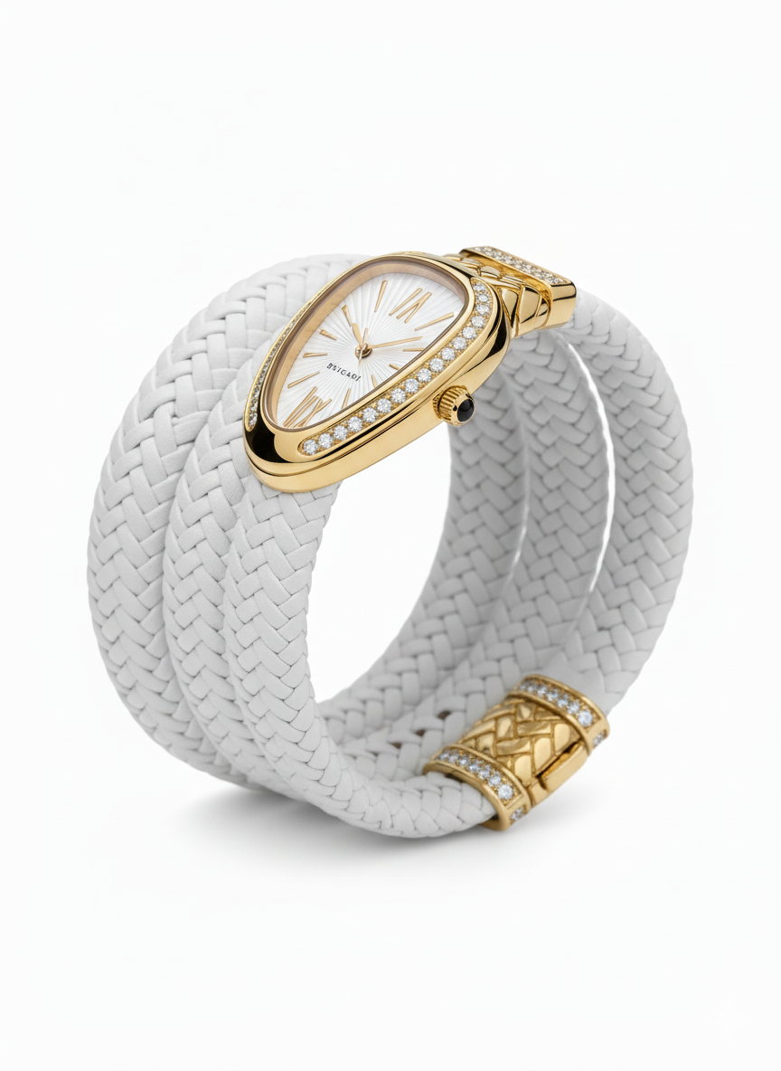 Bvlgari Serpenti Seduttori Triple-Coil Watch - White