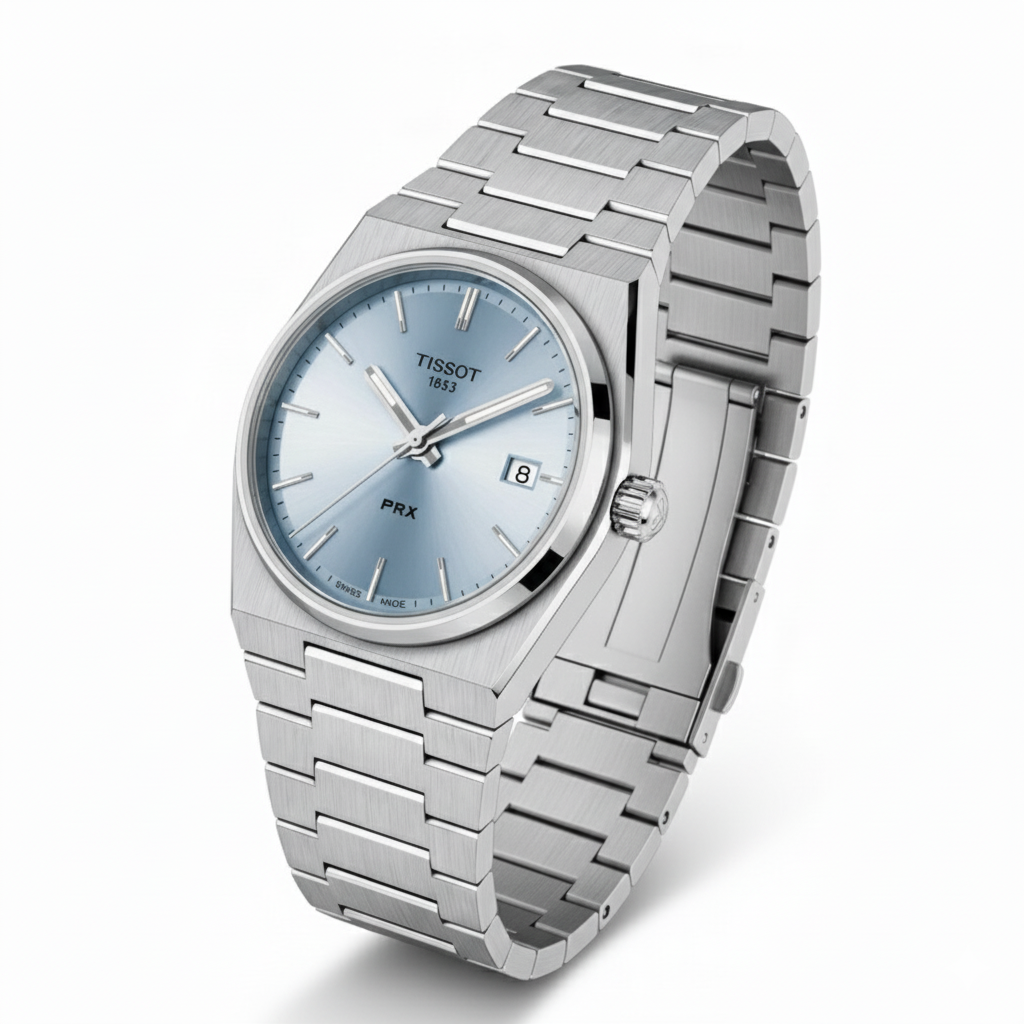 Tissot PRX Powermatic 80 Blue Dial Men’s Watch – Stainless Steel Bracelet - Mirror