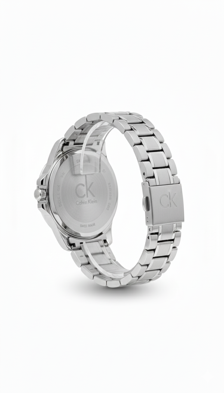 Calvin Klein (CK) Men's Stainless Steel Watch with Black Dial - Mirror