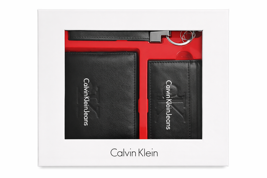 CK Modern Black Leather Essentials Gift Set