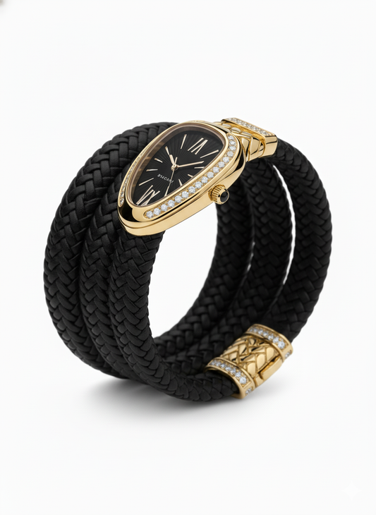 Bvlgari Serpenti Seduttori Triple-Coil Watch - Black