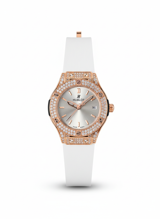 Hublot Classic White Fusion King Gold Diamonds Pave - Mirror