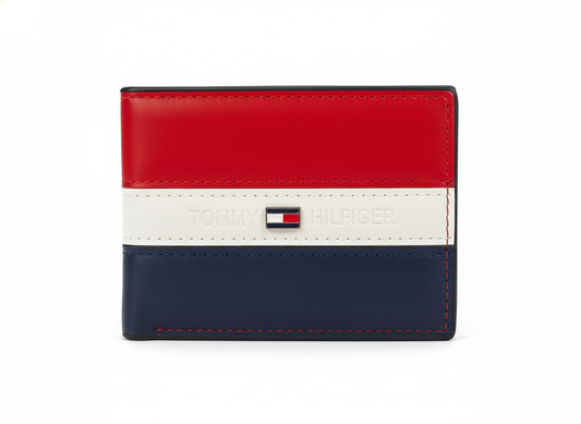 Tommy Hilfiger Flag Color-Block Leather Bifold Wallet - Mirror